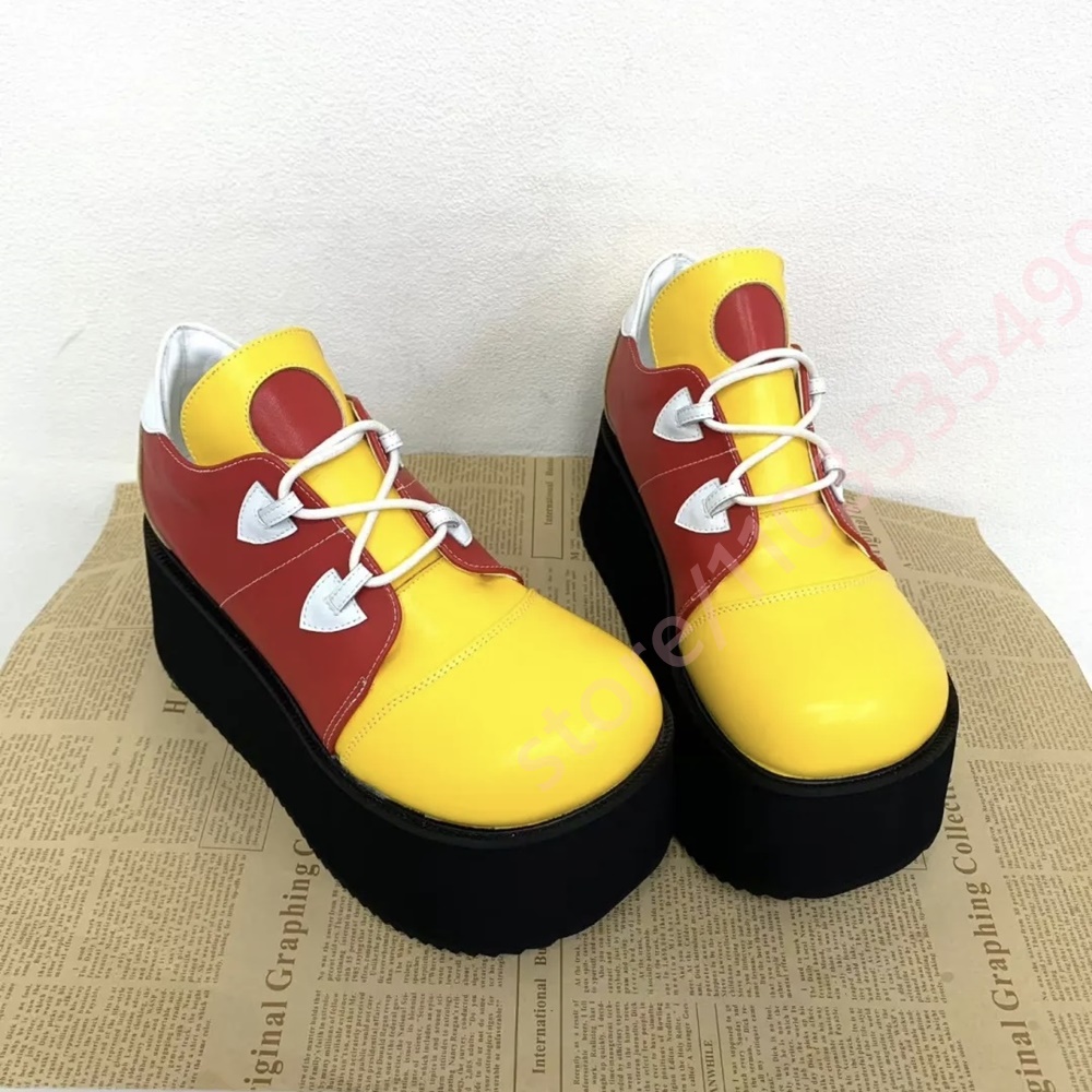 Women Color Block Platform Sne - Street Fashion Y2K 评论和价格