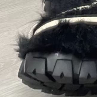 Women Black Furry Mid Calf Pla - Street Fashion Y2K 评论和价格